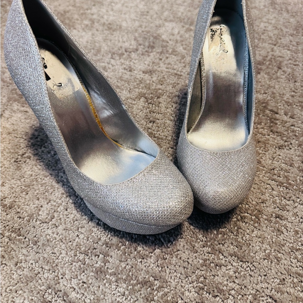 Elegant Silver Women's Heels
